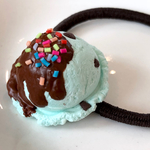 チョコ掛けチョコチップミントアイスのヘアゴム☆食品サンプル