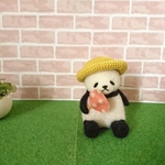 羊毛フェルト  うちわパンダさん🐼