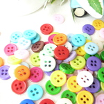 ☆100個【#527】9mm　ボタン シンプル　カラフル　手芸