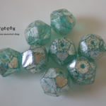 10mm aqua green  イングリッシュカット チェコビーズ 10個