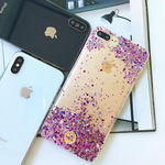 iphoneX XS XSMax XR galaxy xperia AQUOS対応　 グリッターケースに名前いれケース