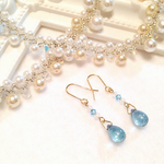 ♥ お姫さまの涙のヒミツ　ピアス　ブルー