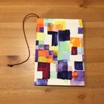《 四六判》ブックカバー  ハンドメイド     マーカーアート オレンジ系
