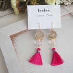 hula ピアス/イヤリング(pink)