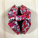 LIBERTY  バンスクリップ リボン ウィルトシャー レッド&ピンク