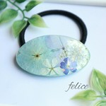 NO.30 お花のヘアゴム❀* オーバル