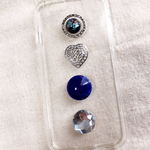 ブルーストーン×シルバー iphoneケース