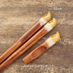 【セット販売】拭き漆の箸＋箸置き(オカメインコ)