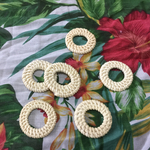ラタン フープ  アクセサリーパーツ ハンドメイドピアス  