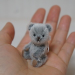 5.5cm ほわほわミニクマちゃん (グレー)