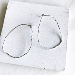 silver filled  distortion  フープ ピアス medium