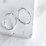 silver filled  distortion フープピアス  small