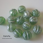 8mm light green *silver  メロン チェコビーズ 10個