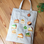  Cafe-sweets☆羊毛刺繍トート〜フレッシュ☆フルーツスイーツ♡