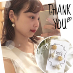 【定番】mini金箔レジン:パールピアス:
