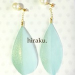 新色追加🌟再販×2🌟2wayラメフェザーパールピアスorイヤリング