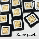 【2個】Acryl rattan cabochon