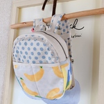 【オーダーのお品】赤ちゃんファスナーリュック☆チェストストラップつき（バナナ） 