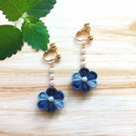 🌈🌻💕miema375様order専用ページ✨mini amiga  denim swing pearlイヤリング💕🌻🌈