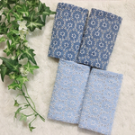 ダンガリー風サークル刺繍のよだれカバー