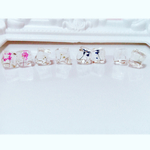 溶けだす氷のお花ピアス