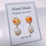 かすみ草♡レジン✳︎パールピアス✳︎