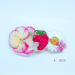 一点限り❤️押し花❤︎ビオライチゴバレッタ