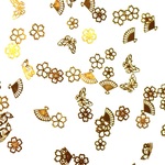 メタルパーツ/和風ミックス/約１００枚入り/金色