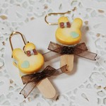 【※訳アリ※チョコチップミント】うさぎのアイスサンドクッキー／ピアス