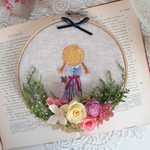 刺繍枠のアレンジ