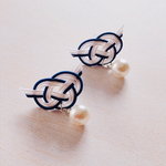 送料無料 MIZUHIKI×パール ノンホールピアス