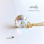 Swarovski Crystal White Patina Necklace