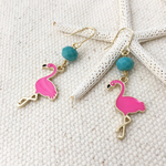 フラミンゴのピアス.イヤリング