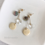 異素材コイン［ピアス/イヤリング］