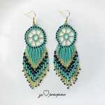 【再販】ドリームキャッチャー（blue）ピアス /イヤリング