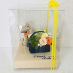 【irune様オーダー品】 プリザーブドフラワー×折り紙(猫と花かご)