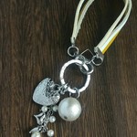 【chigusa01  様オーダー】スワロフスキー☆クリスタル×革紐バッグチャーム他