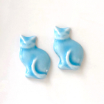 （2個セット）薄型・猫の箸置き  【半磁器】