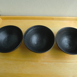 お茶碗　黒マット釉