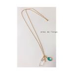 no.229 - crystal ＊ maria ＊ cross long necklace【g×gr】
