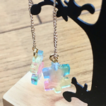 キラキラ☆虹色パズルピアス