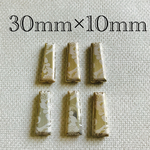 importアクリルレースプリントビーズ ゴールド 6個入り