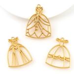 《SALE》アンティークパーツ ドレスチャーム レジン空枠 ゴールド