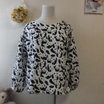 【ｓ様からのオーダーのお品】カモフラパンダ　ギャザースリーブブラウス