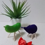 ちりめん  お盆  馬&牛  お供物(小)