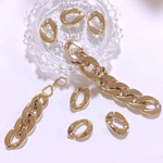 ★10個★ゴールド★29×21mm★チェーン★アクリル★
