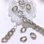 ★10個★シルバー★29×21mm★チェーン★アクリル★