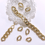 ★20個★ゴールド★23×16mm★チェーン★アクリル★