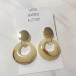 ベージュマーブル✖️ゴールドピアス✩︎⡱ピアスのみ!!