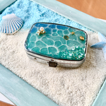 【再販3】✨〜pure  blue 〜あの海 ピルケース  アクセサリーケース レジン